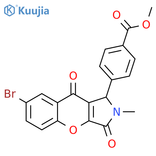 methyl 4-{7-bromo-2-methyl-3,9-dioxo-1H,2H,3H,9H-chromeno2,3-cpyrrol-1-yl}benzoate structure