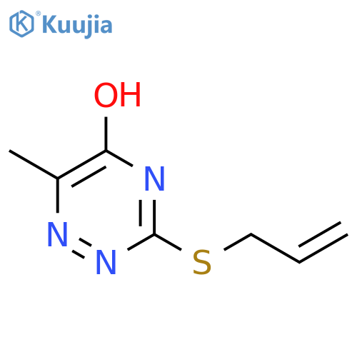 6-methyl-3-(prop-2-en-1-ylsulfanyl)-4,5-dihydro-1,2,4-triazin-5-one structure