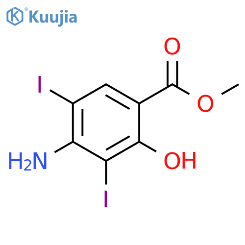 methyl 4-amino-2-hydroxy-3,5-diiodobenzoate structure