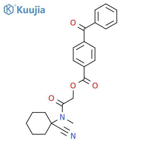 [(1-Cyanocyclohexyl)(methyl)carbamoyl]methyl 4-benzoylbenzoate structure
