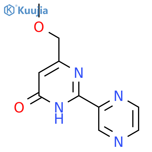 6-(Methoxymethyl)-2-(pyrazin-2-yl)pyrimidin-4-ol structure