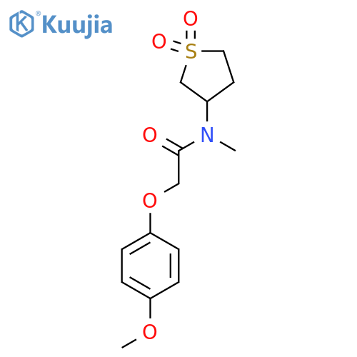 N-(1,1-dioxo-1lambda6-thiolan-3-yl)-2-(4-methoxyphenoxy)-N-methylacetamide structure