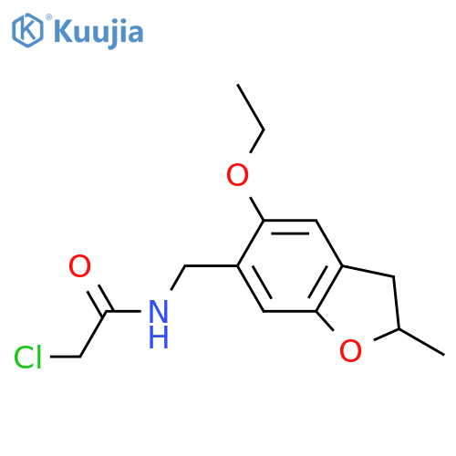 2-chloro-N-(5-ethoxy-2-methyl-2,3-dihydro-1-benzofuran-6-yl)methylacetamide structure
