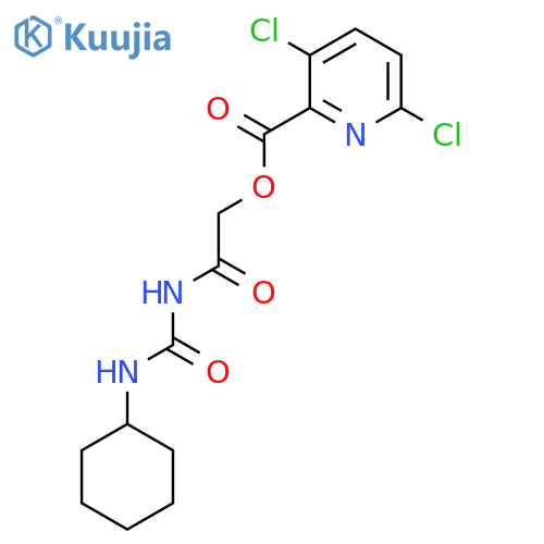 2-[(Cyclohexylcarbamoyl)amino]-2-oxoethyl 3,6-dichloropyridine-2-carboxylate structure