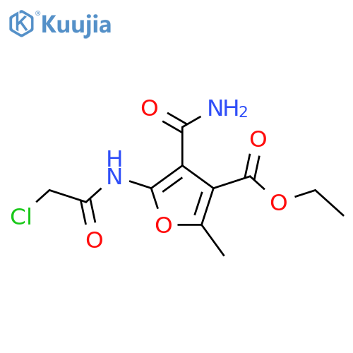 Ethyl 4-Carbamoyl-5-(2-chloroacetamido)-2-methylfuran-3-carboxylate structure