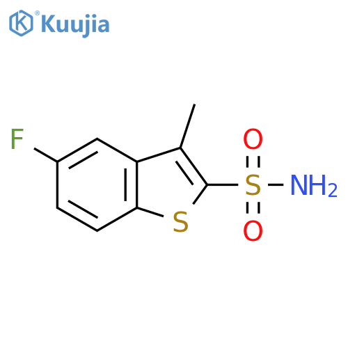 5-Fluoro-3-methyl-benzo[b]thiophene-2-sulfonic acid amide structure