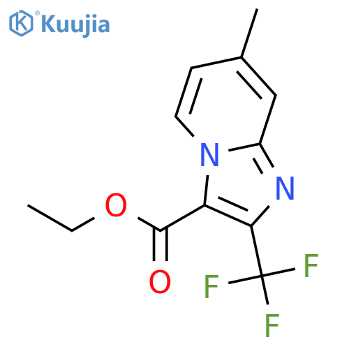 Ethyl 7-methyl-2-(trifluoromethyl)imidazo-1,2-apyridine-3-carboxylate structure