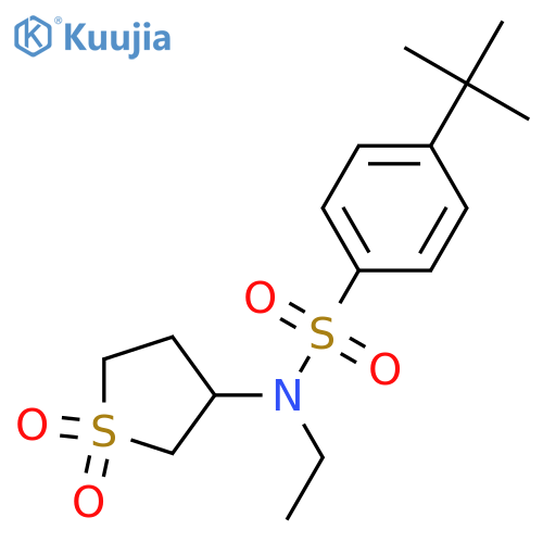 4-tert-butyl-N-(1,1-dioxo-1lambda6-thiolan-3-yl)-N-ethylbenzene-1-sulfonamide structure