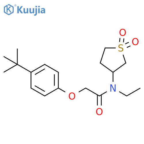 2-(4-tert-butylphenoxy)-N-(1,1-dioxo-1lambda6-thiolan-3-yl)-N-ethylacetamide structure