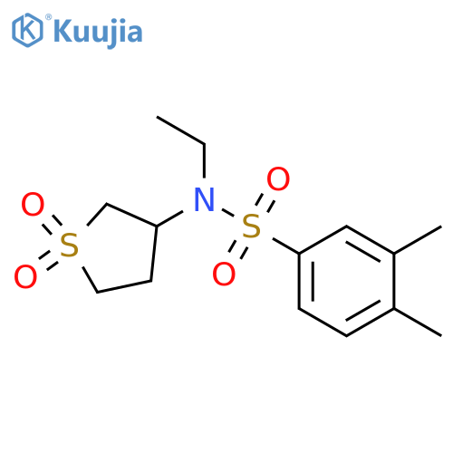 N-(1,1-dioxo-1lambda6-thiolan-3-yl)-N-ethyl-3,4-dimethylbenzene-1-sulfonamide structure