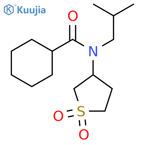 N-(1,1-dioxo-1lambda6-thiolan-3-yl)-N-(2-methylpropyl)cyclohexanecarboxamide structure