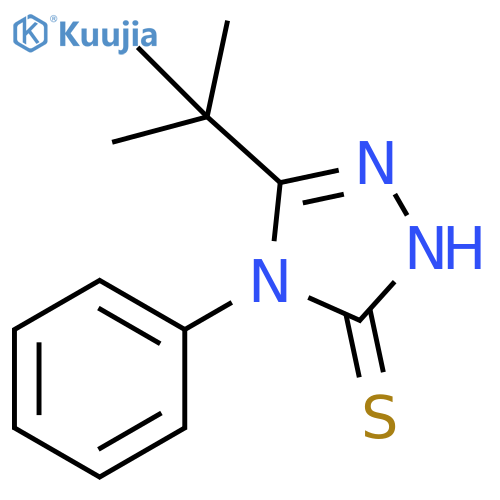 3H-1,2,4-Triazole-3-thione, 5-(1,1-dimethylethyl)-2,4-dihydro-4-phenyl- structure