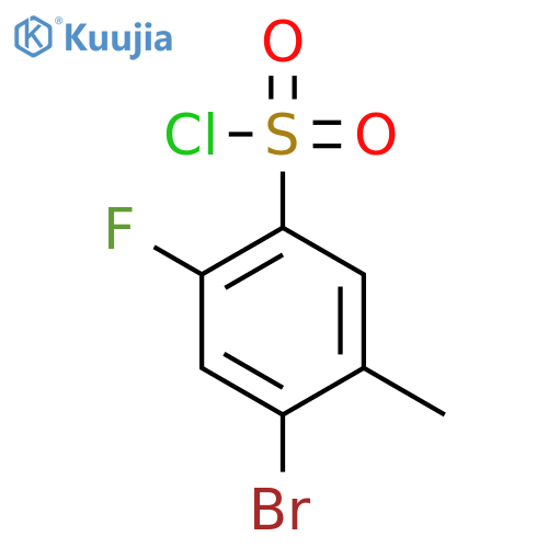 4-bromo-2-fluoro-5-methyl-benzenesulfonyl chloride structure