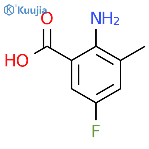 2-Amino-5-fluoro-3-methylbenzoic acid structure