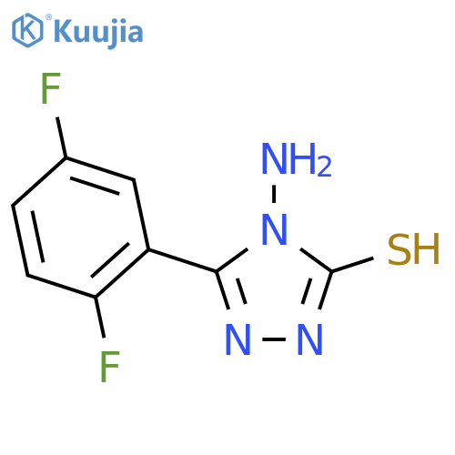 4-Amino-5-(2,5-difluorophenyl)-4H-1,2,4-triazole-3-thiol structure