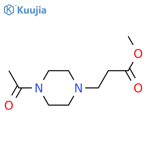 Methyl 3-(4-Acetylpiperazin-1-yl)propanoate structure