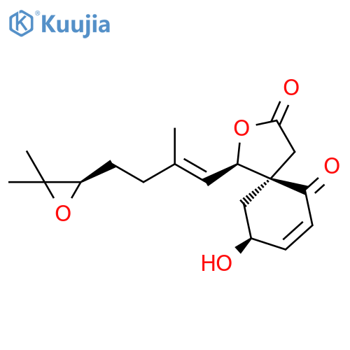 2-Oxaspiro[4.5]dec-7-ene-3,6-dione,1-[(1E)-4-[(2R)-3,3-dimethyloxiranyl]-2-methyl-1-butenyl]-9-hydroxy-,(1R,5R,9S)- structure