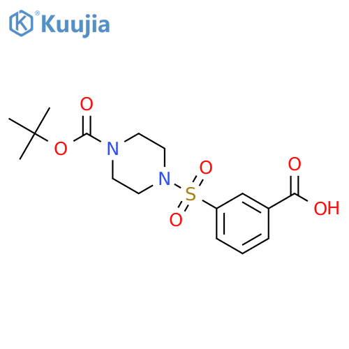 3-(4-(Tert-Butoxycarbonyl)Piperazin-1-Ylsulfonyl)Benzoic Acid structure