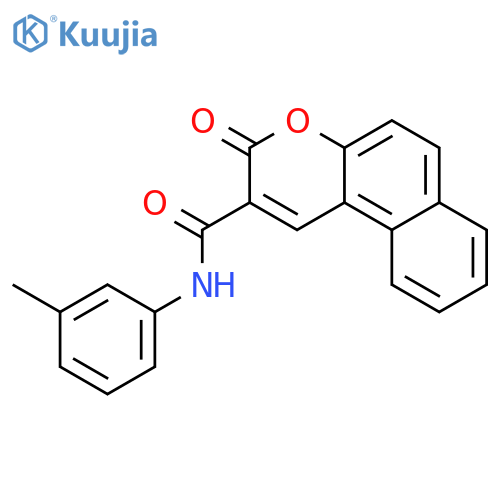 N-(3-methylphenyl)-3-oxo-3H-benzofchromene-2-carboxamide structure
