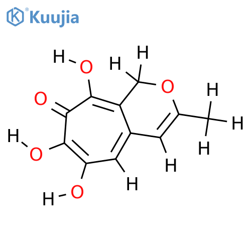 6,7,9-Trihydroxy-3-methylcyclohepta[c] structure