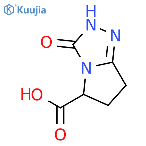 (5S)-2,5,6,7-tetrahydro-3-oxo-3H-Pyrrolo[2,1-c]-1,2,4-triazole-5-carboxylic acid structure