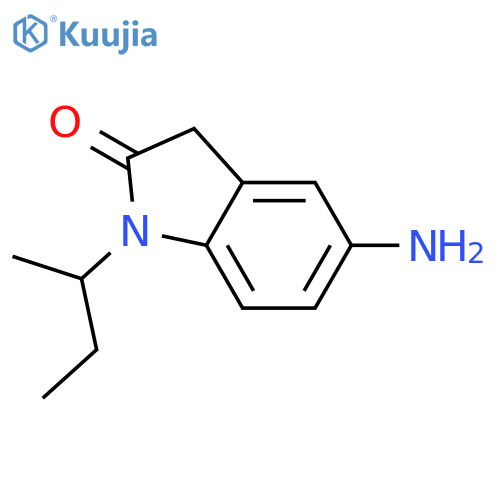 5-amino-1-(butan-2-yl)-2,3-dihydro-1H-indol-2-one structure