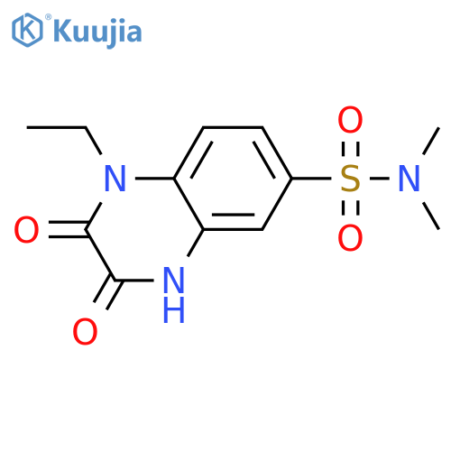 1-ethyl-N,N-dimethyl-2,3-dioxo-1,2,3,4-tetrahydroquinoxaline-6-sulfonamide structure