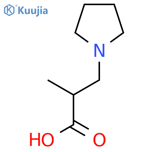 2-methyl-3-(pyrrolidin-1-yl)propanoic acid structure