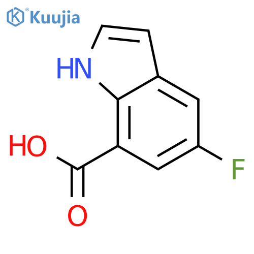 5-fluoro-1H-Indole-7-carboxylic acid structure