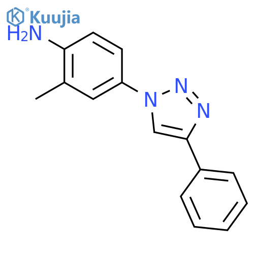 Benzenamine, 2-methyl-4-(4-phenyl-1H-1,2,3-triazol-1-yl)- structure
