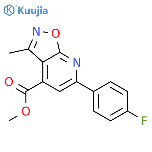 methyl 6-(4-fluorophenyl)-3-methyl-1,2oxazolo5,4-bpyridine-4-carboxylate structure