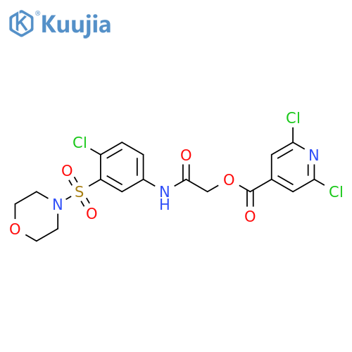 {[4-Chloro-3-(morpholine-4-sulfonyl)phenyl]carbamoyl}methyl 2,6-dichloropyridine-4-carboxylate structure