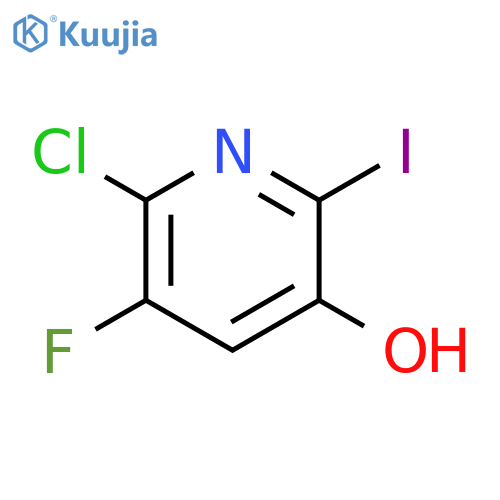 6-chloro-5-fluoro-2-iodopyridin-3-ol structure
