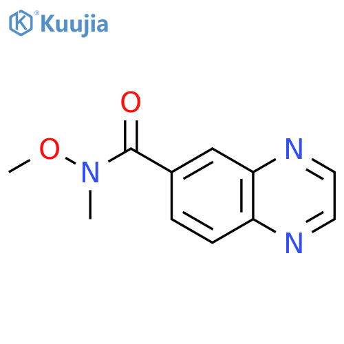 N-methoxy-N-methylquinoxaline-6-carboxamide structure