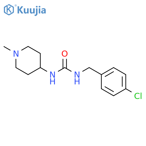 UREA, N-[(4-CHLOROPHENYL)METHYL]-N'-(1-METHYL-4-PIPERIDINYL)- structure