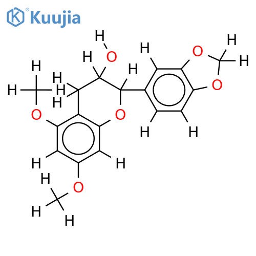 5,7-Di-Me,3',4'-methylene ether-(2RS,3SR)-3,3',4',5,7-Pentahydroxyflavan structure