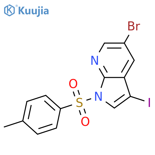 1H-Pyrrolo[2,3-b]pyridine,5-bromo-3-iodo-1-[(4-methylphenyl)sulfonyl]- structure
