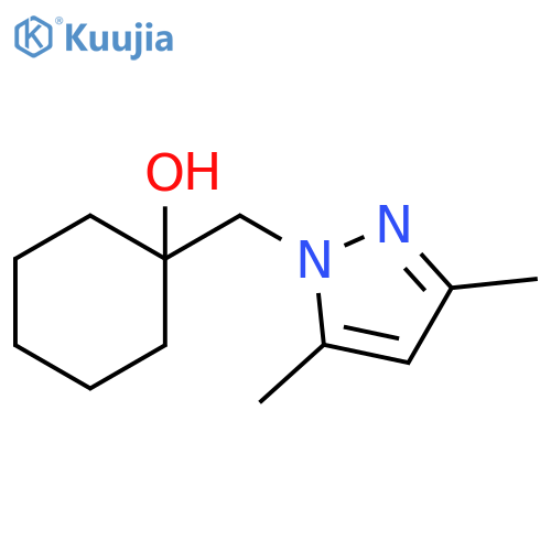 1-(3,5-dimethyl-1H-pyrazol-1-yl)methylcyclohexan-1-ol structure