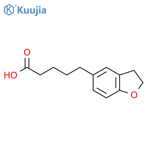 5-(2,3-dihydro-1-benzofuran-5-yl)pentanoic acid structure