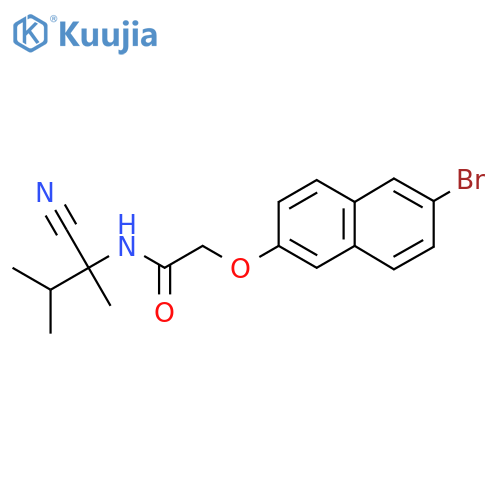 2-[(6-bromonaphthalen-2-yl)oxy]-N-(1-cyano-1,2-dimethylpropyl)acetamide structure