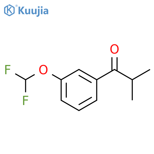 1-3-(difluoromethoxy)phenyl-2-methylpropan-1-one structure