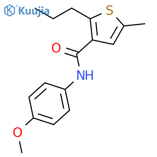 3-Thiophenecarboxamide, N-(4-methoxyphenyl)-5-methyl-2-propyl- structure