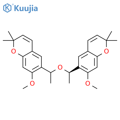 2H-1-Benzopyran,6,6'-[oxydi-(R)-ethylidene]bis[7-methoxy-2,2-dimethyl-, rel-(-)- (9CI) structure