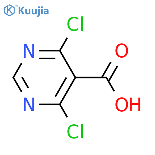 4,6-Dichloropyrimidine-5-carboxylic acid structure