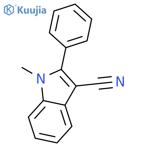 1-methyl-2-phenyl-1H-indole-3-carbonitrile structure