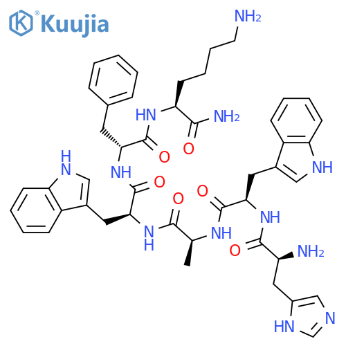 L-Histidyl-D-tryptophyl-L-alanyl-L-tryptophyl-D-phenylalanyl-L-lysinamide Acetate Salt structure