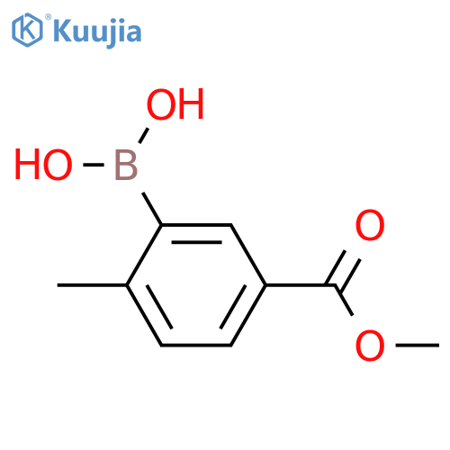 [5-(methoxycarbonyl)-2-methylphenyl]boronic acid structure