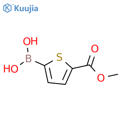 (5-(methoxycarbonyl)thiophen-2-yl)boronic acid structure