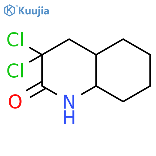 2(1H)-Quinolinone, 3,3-dichlorooctahydro-, trans- structure