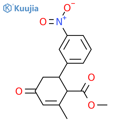 Methyl 2-Methyl-6-(3-nitrophenyl)-4-oxo-2-cyclohexene-1-carboxylate structure